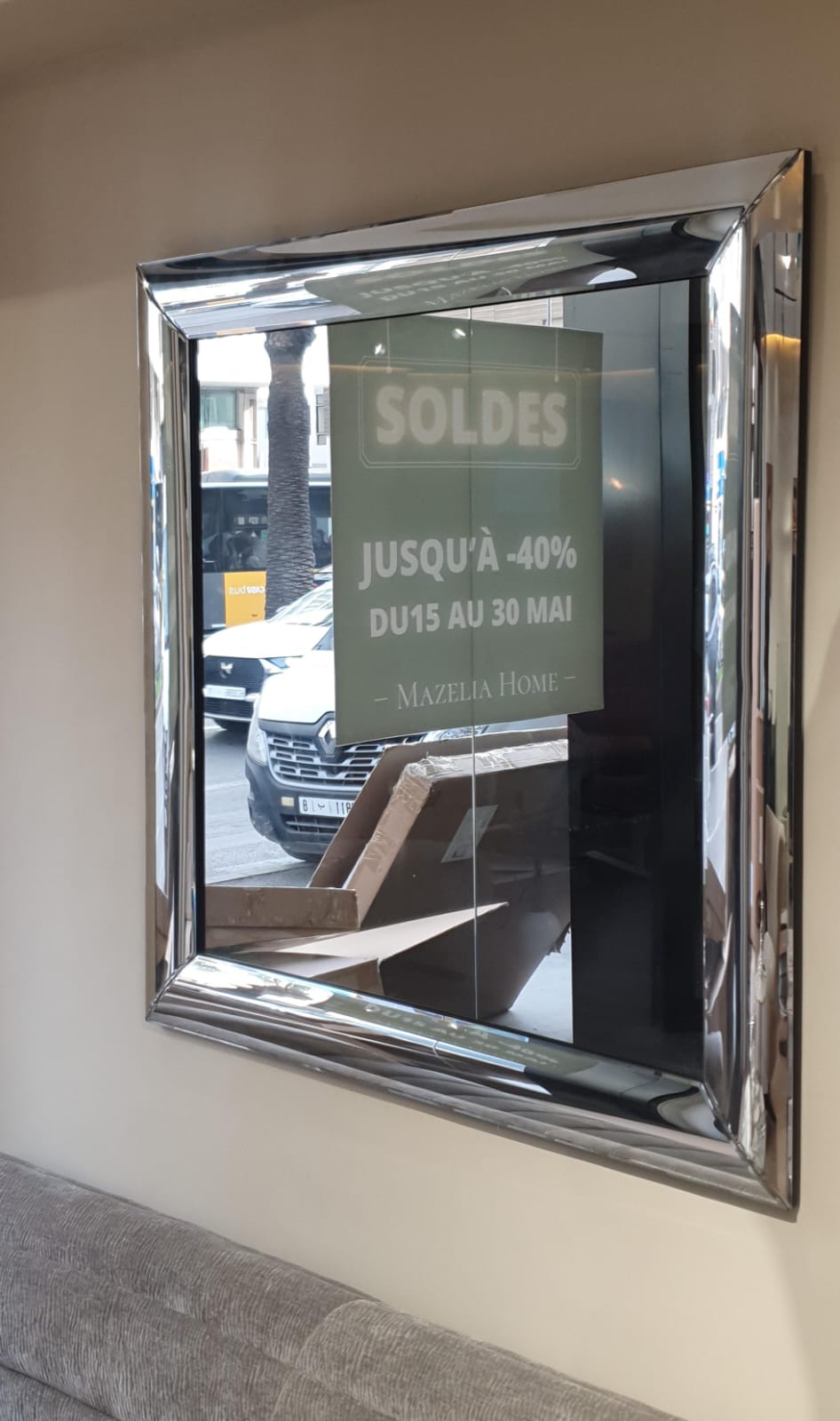Miroir argenté