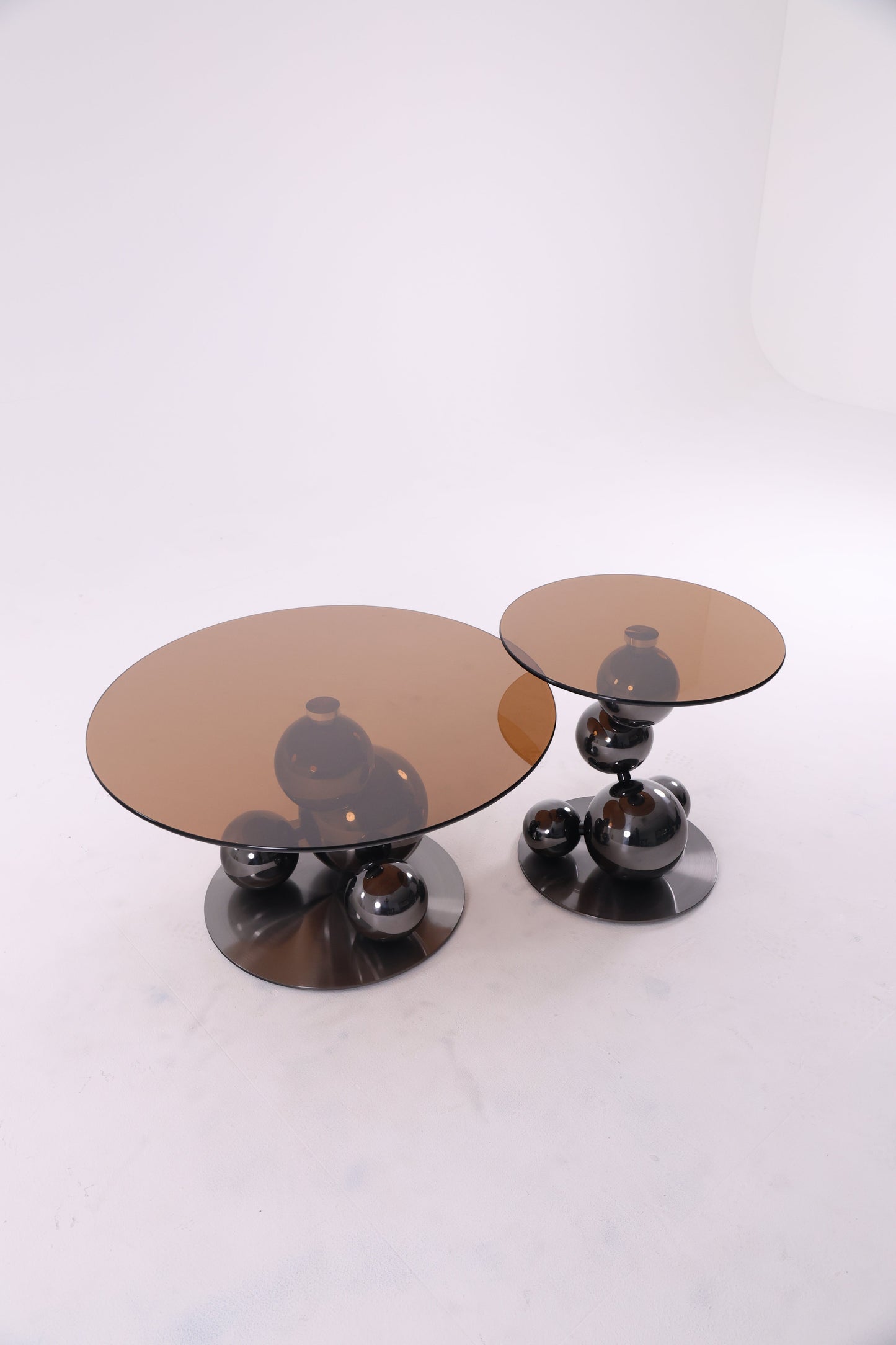 Table basse duo en verre