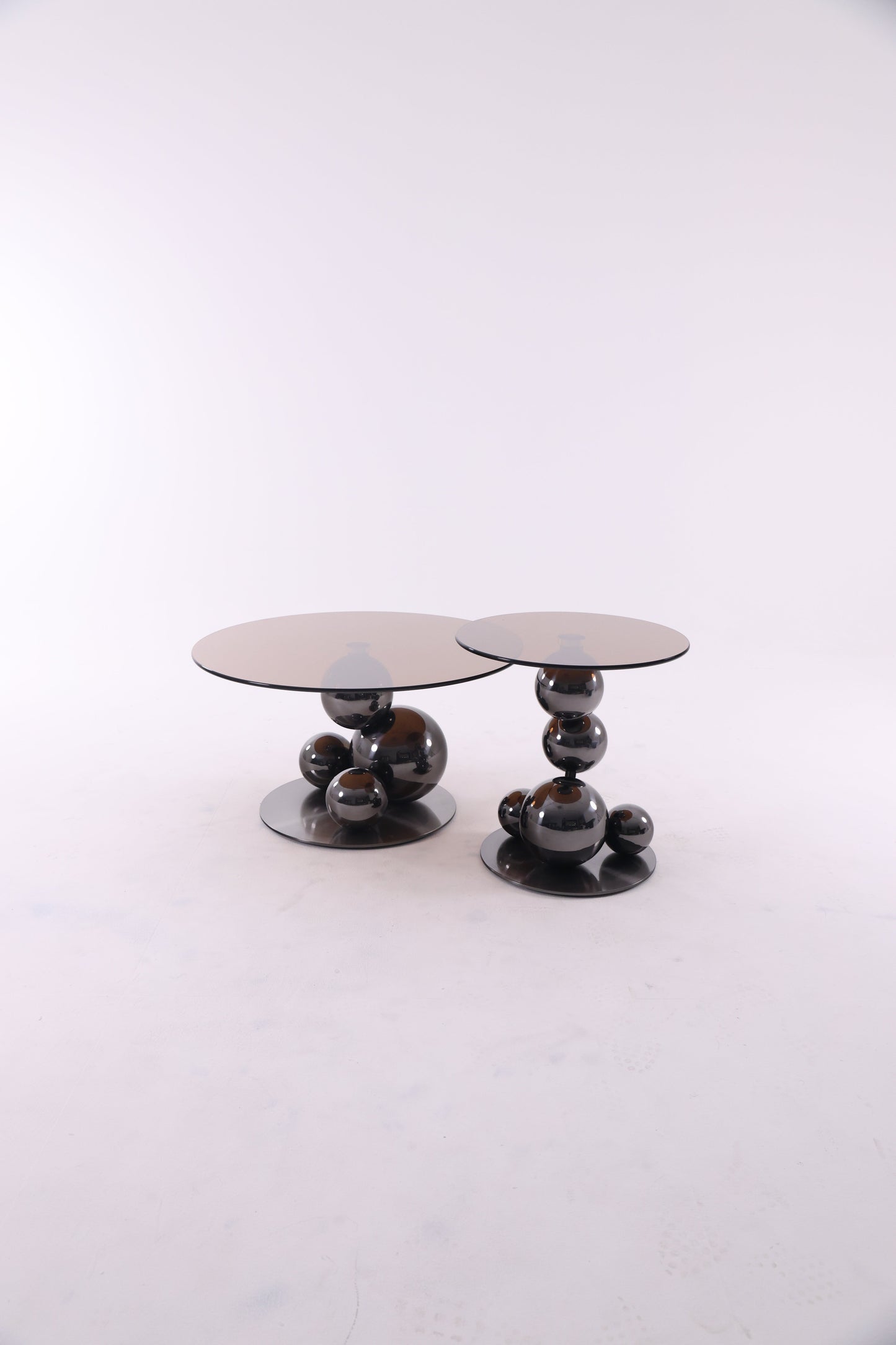 Table basse duo en verre