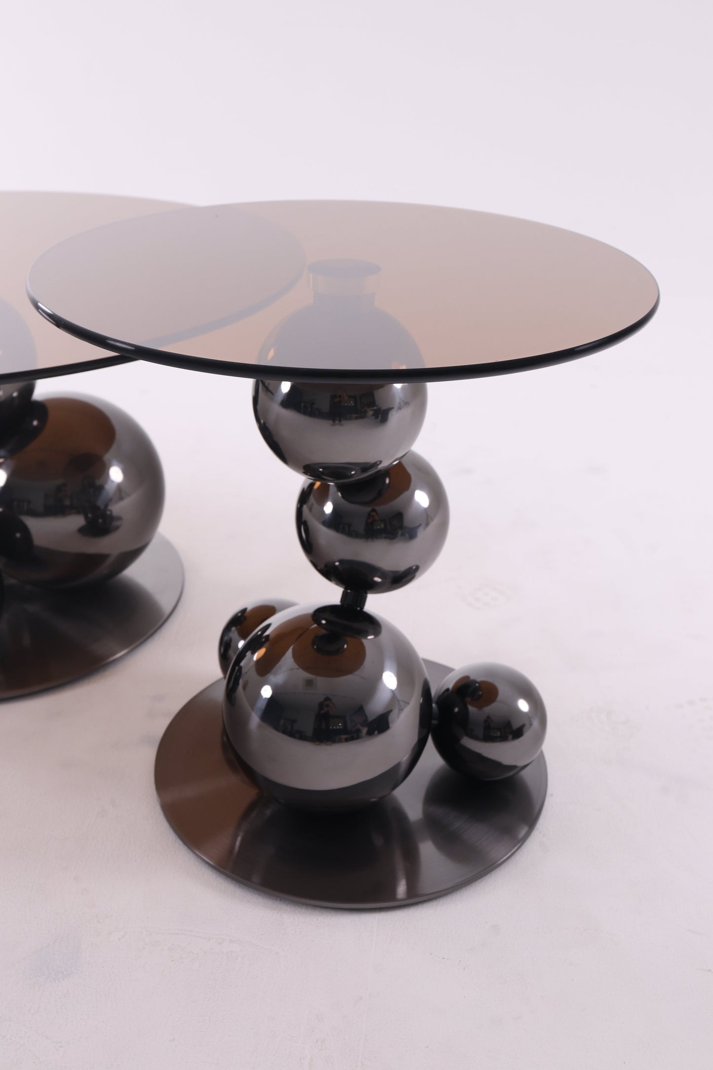 Table basse duo en verre