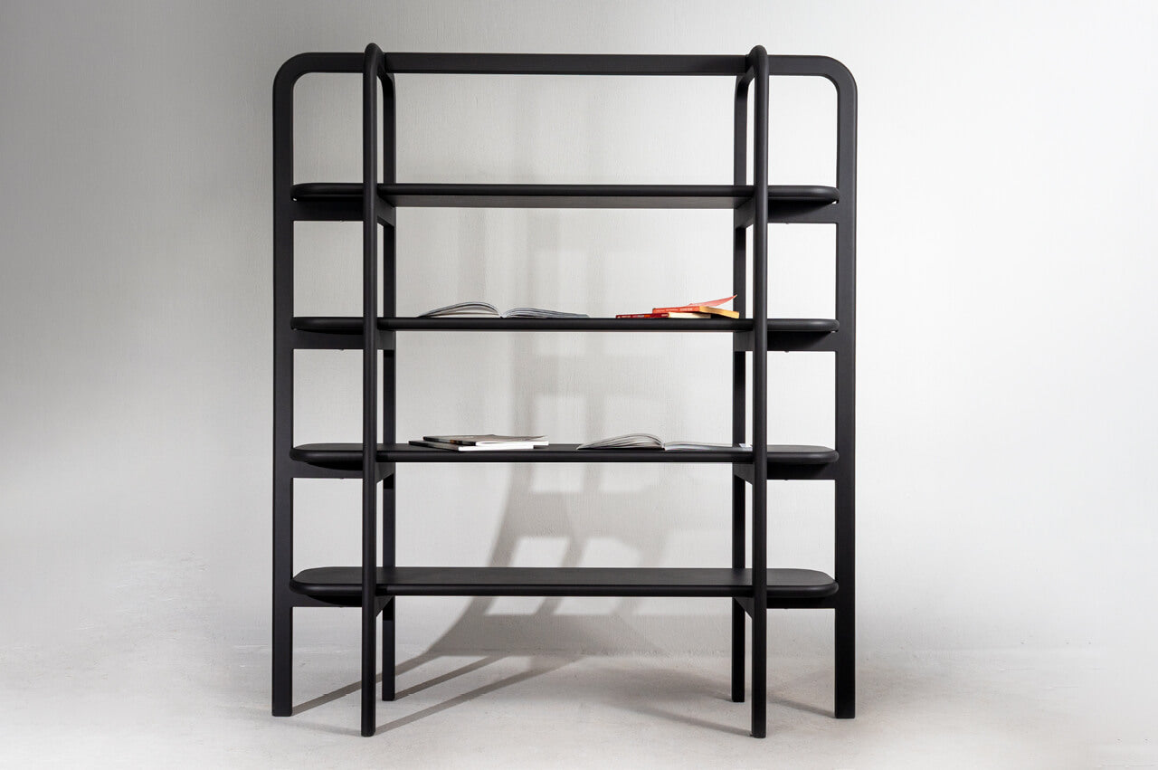 Bibliothèque en bois noir