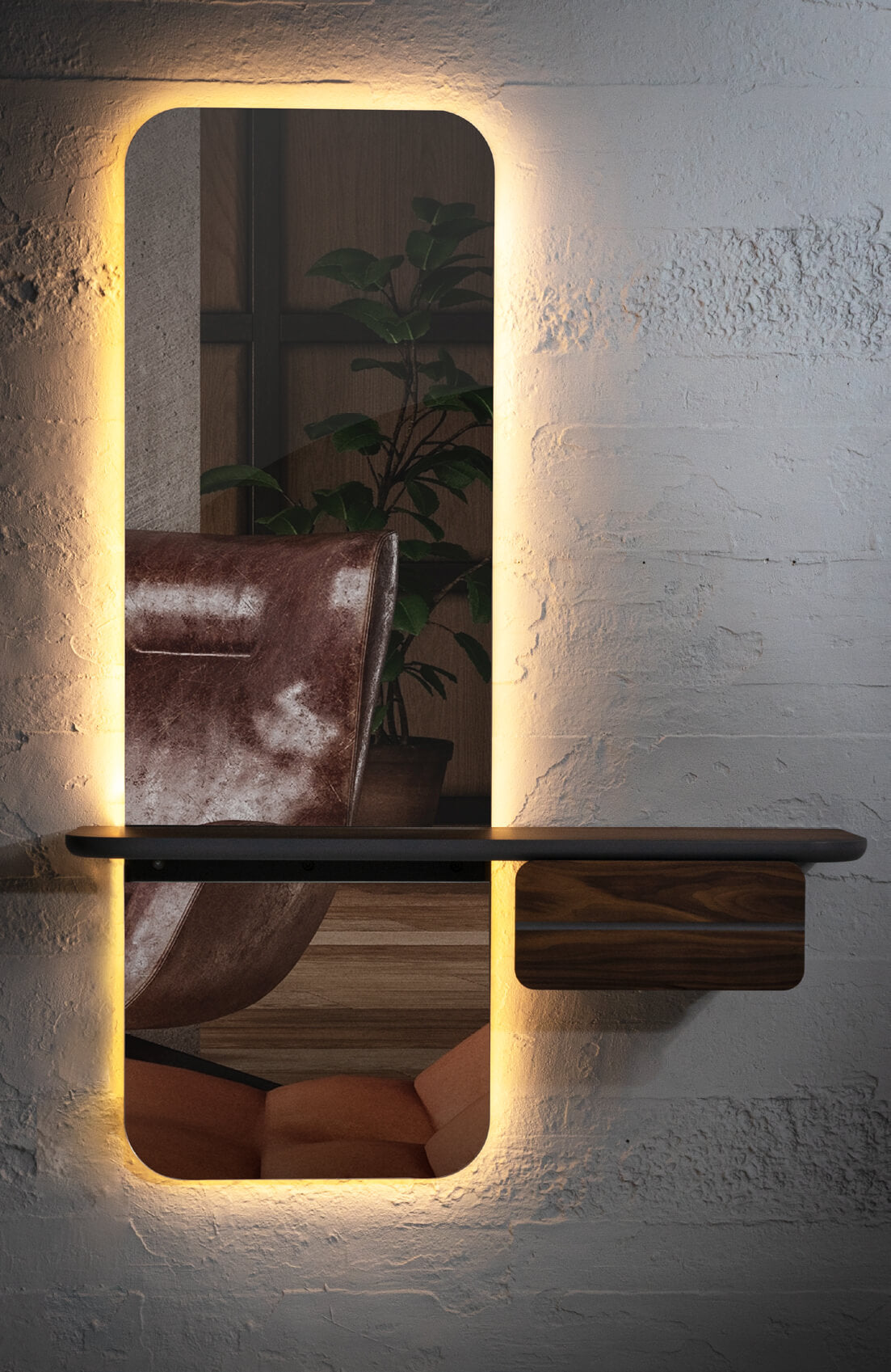 Console Rama avec Miroir LED