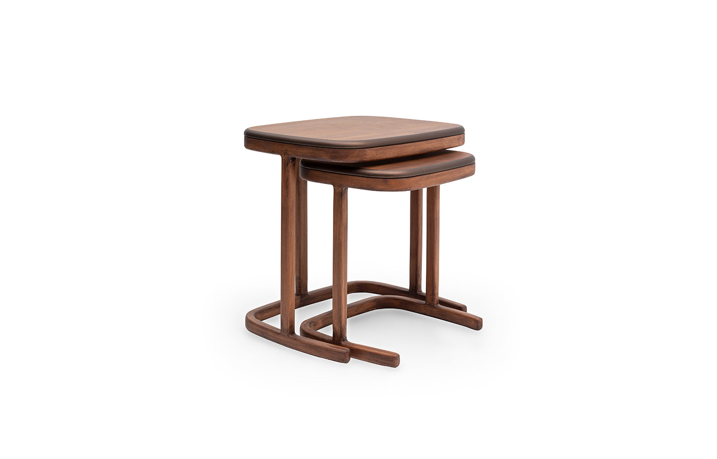 Tables Gigognes Astral en noyer Américain