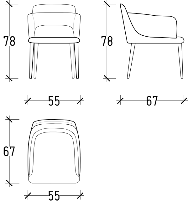Chaise de luxe noyer