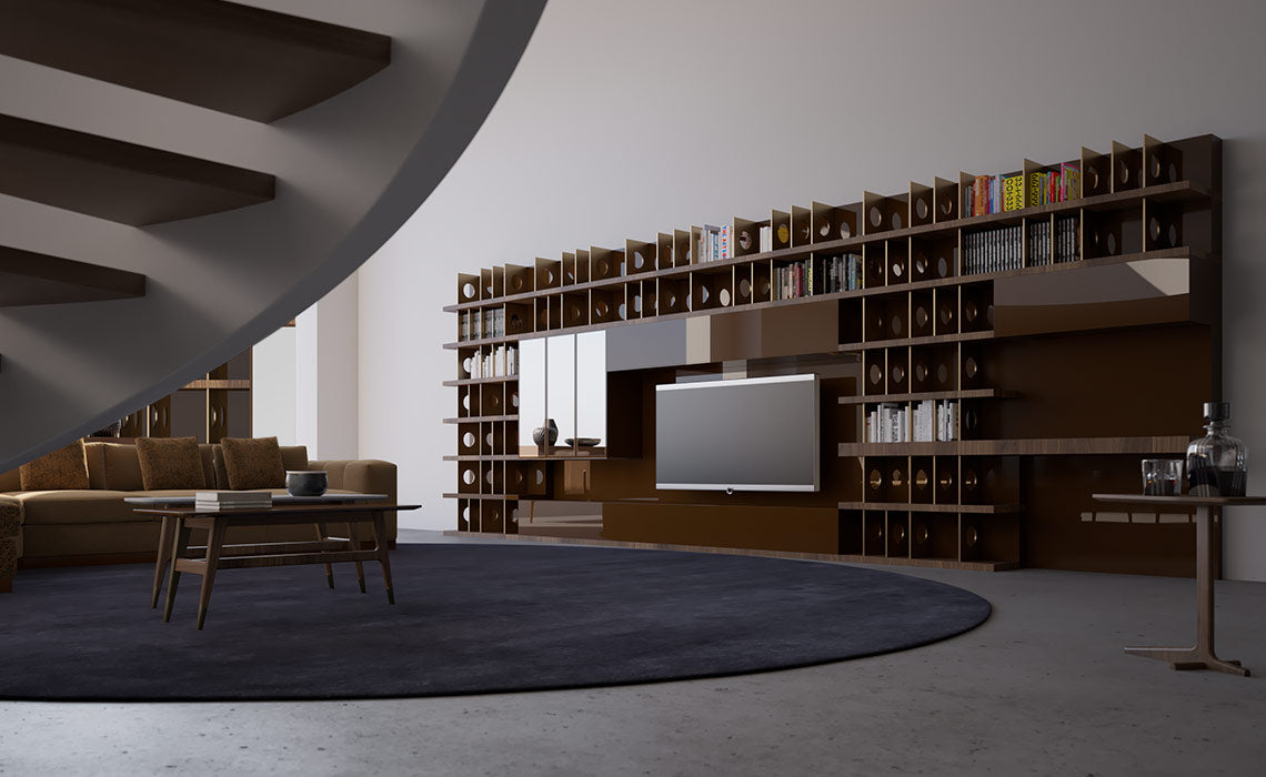 Bibliothèque TV Capella de luxe