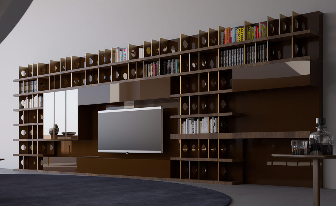 Bibliothèque TV Capella de luxe