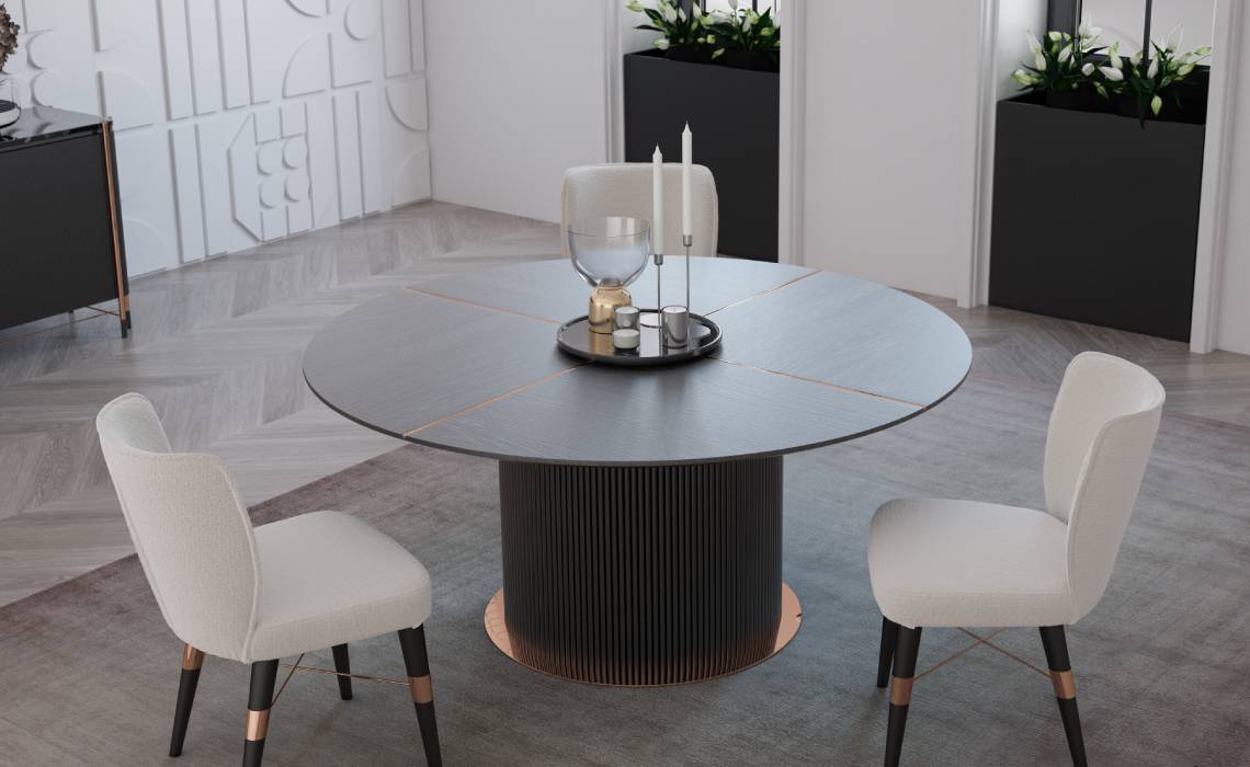 Table à manger ronde Luxe