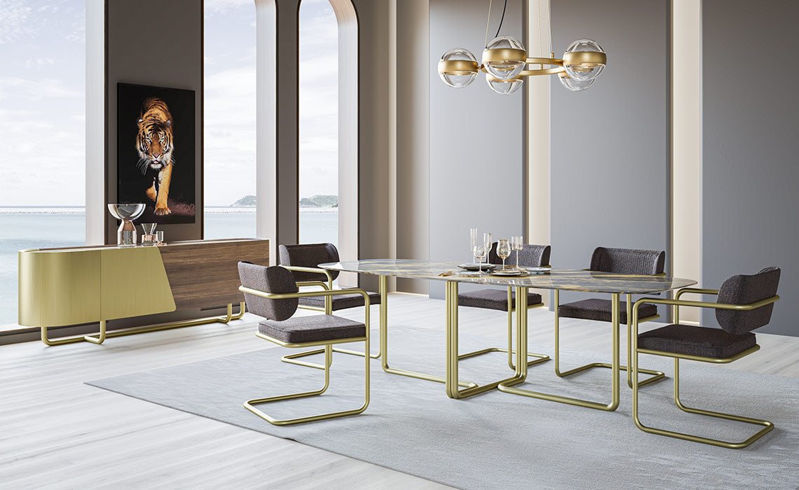 Table à manger en marbre de luxe