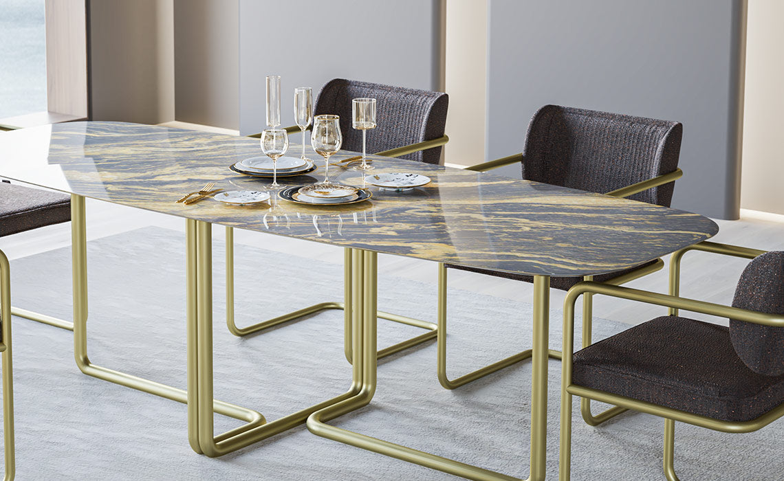 Table à manger en marbre de luxe