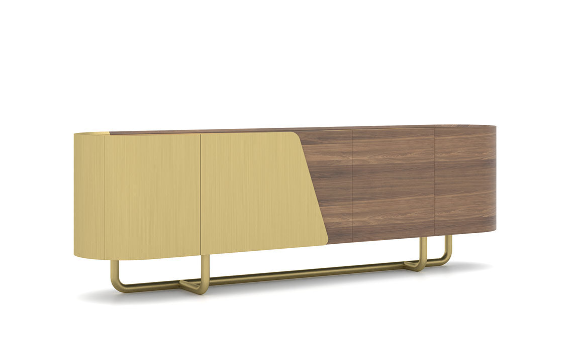 Buffet Giallo en Noyer et laiton