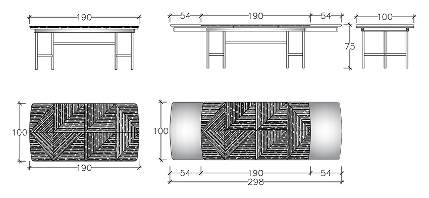 Table à manger extensible en bois massif