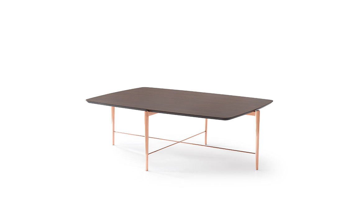 Table basse Bois massif laiton