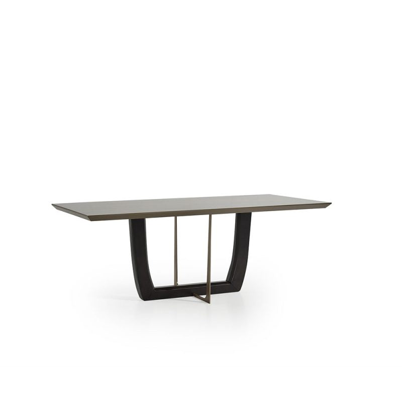 Table basse Mabel en bois massif et laiton
