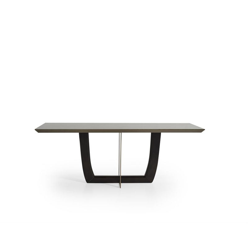Table basse Mabel en bois massif et laiton
