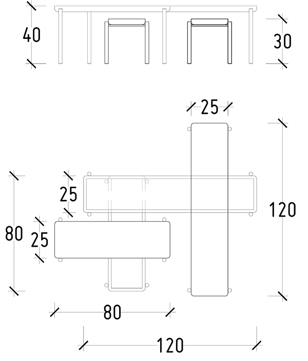Duo tables basses noyer massif