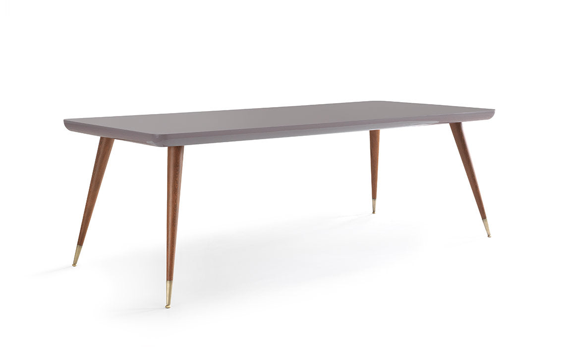 Table à manger bois laqué massif luxe