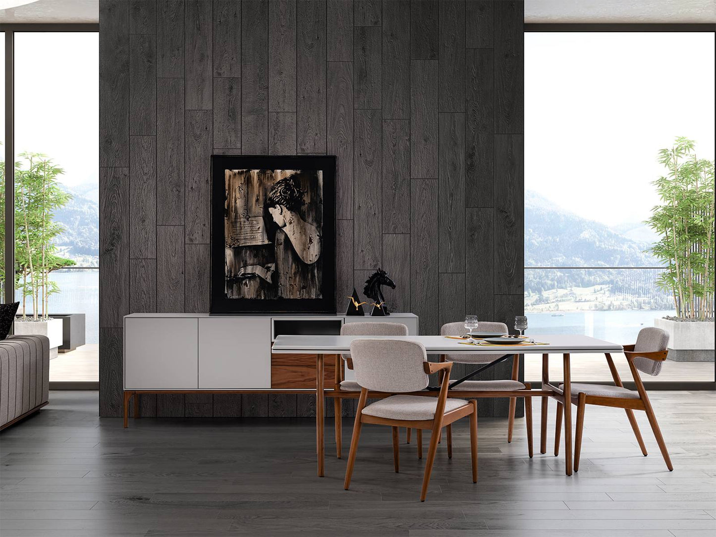 Chaise Keops en bois massif de luxe chez Mazelia Home.