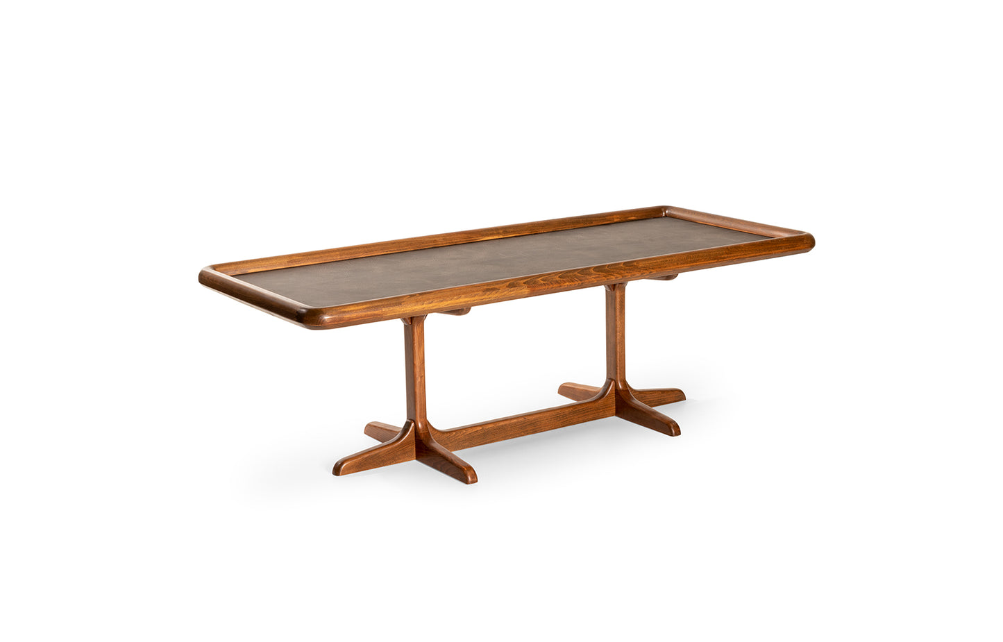 Table basse Modest Noyer Américain Cuir