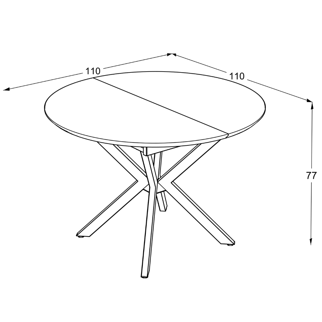 Table à manger ronde extensible 