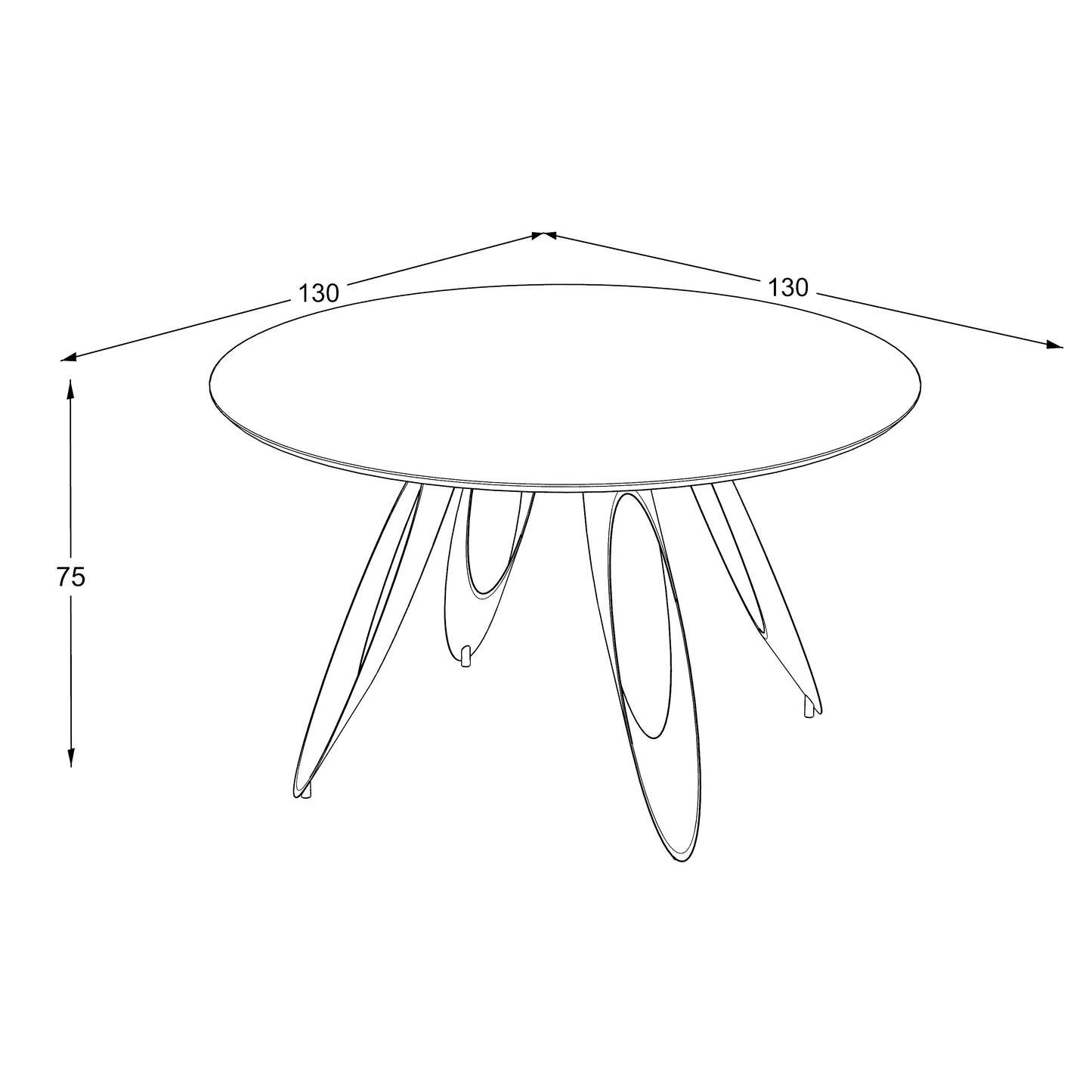 table ronde effet travertin