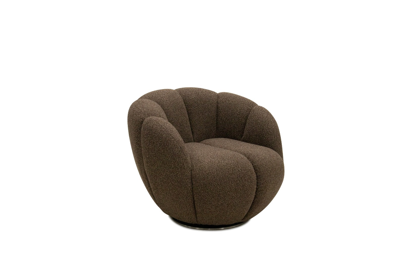 Canapé d'angle contemporain avec design arrondi, assise profonde et grand confort, idéal pour un salon moderne.