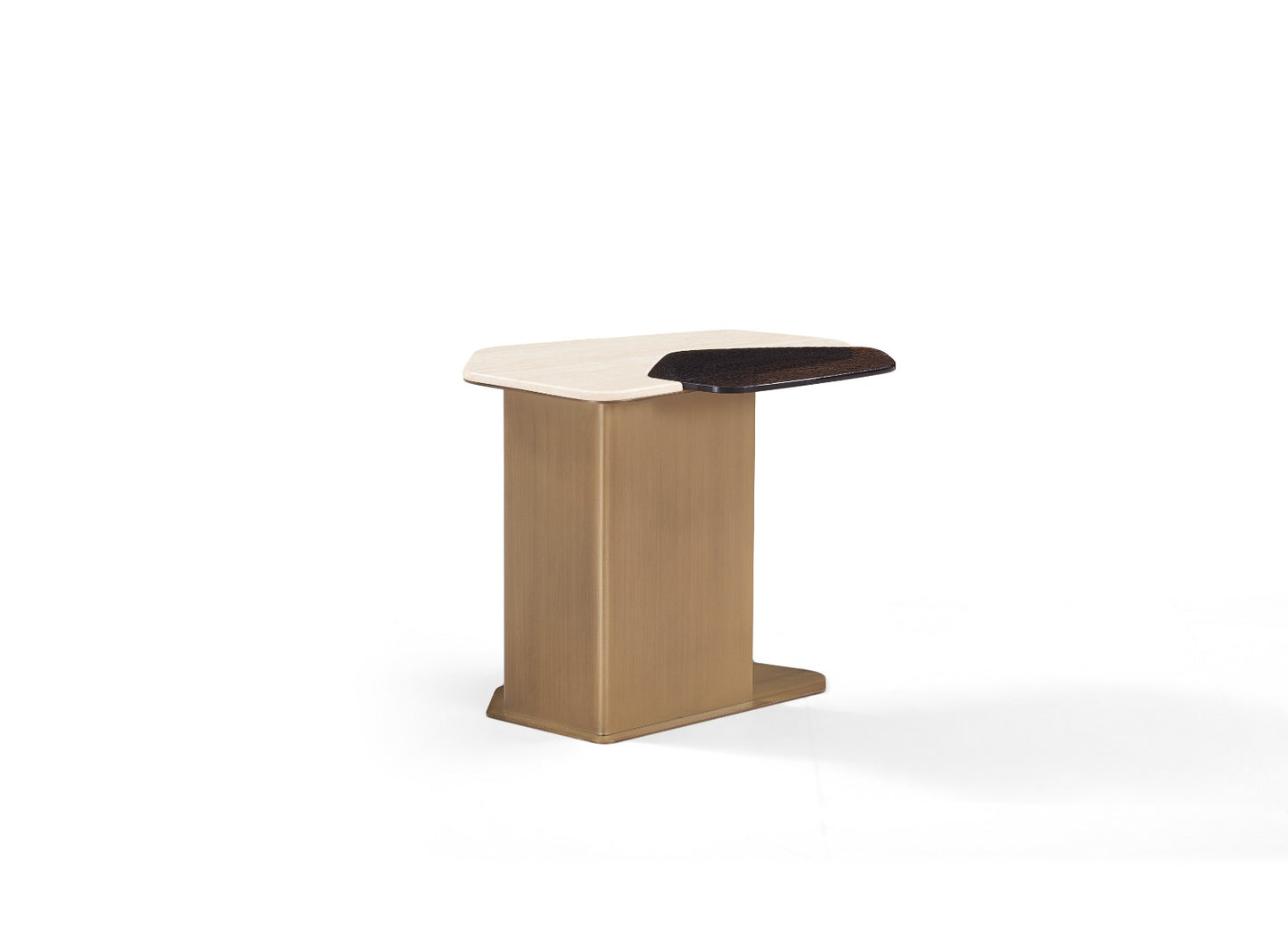 Duo Louisiana composé d’une table basse ronde et d’une table d’appoint au design contemporain.