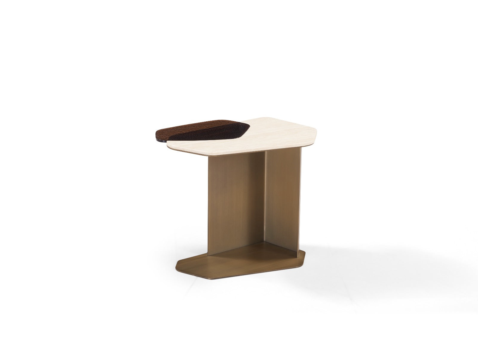 Duo Louisiana composé d’une table basse ronde et d’une table d’appoint au design contemporain.
